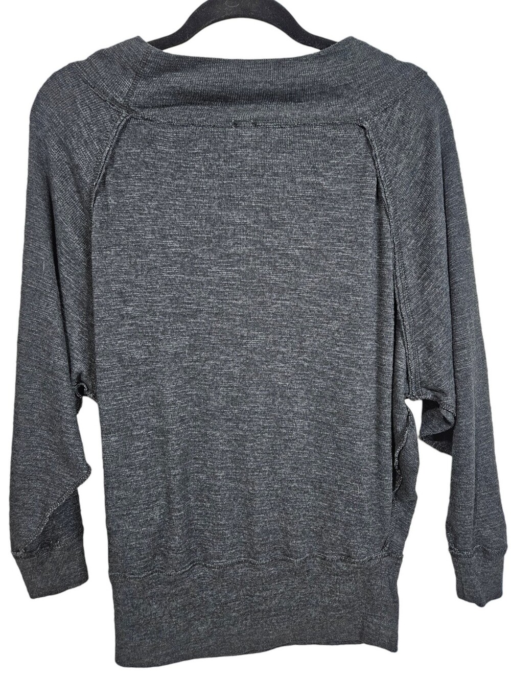Free People Palisades Washed Black Off-the-Shoulder Sweater Top Y2K XS - Picture 5 of 13